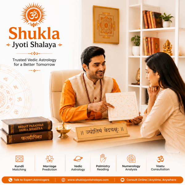 Best Vedic Astrologer providing online astrology consultation, kundli analysis and horoscope guidance at Shukla Jyoti Shalaya.